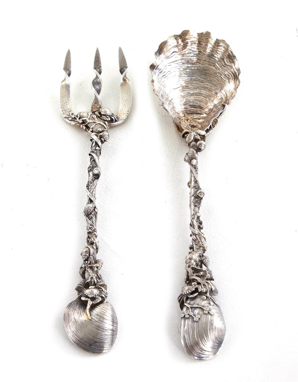 Gorham Narragansett pattern sterling silver salad serving set (2pcs)