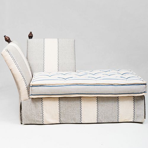 Pair of Knoll Style Upholstered Chaise Lounges