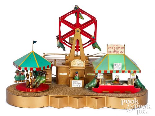 Baranger Studios animated lovebird window display