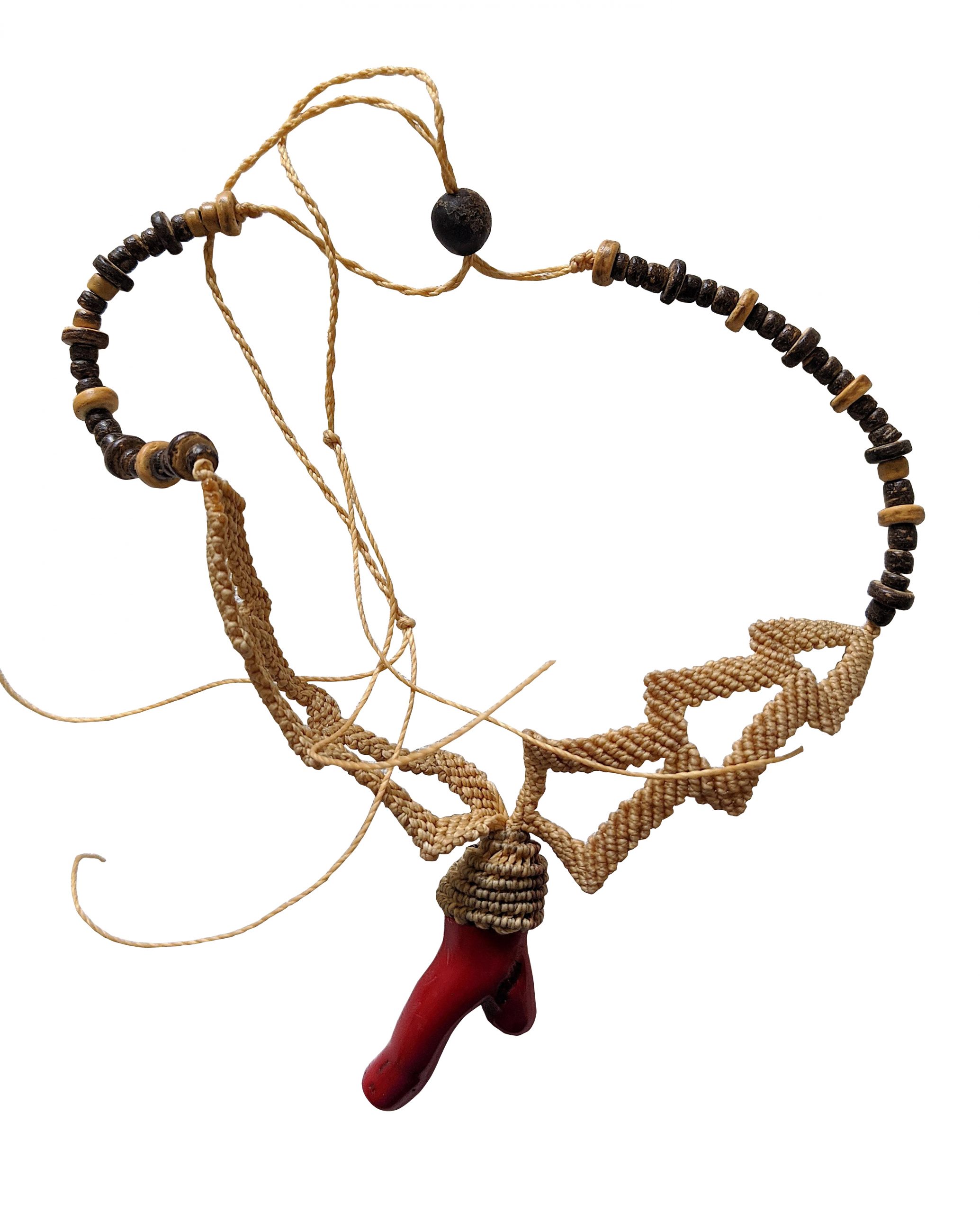 Beautiful Unique Red Coral Necklace Pre Columbian Design