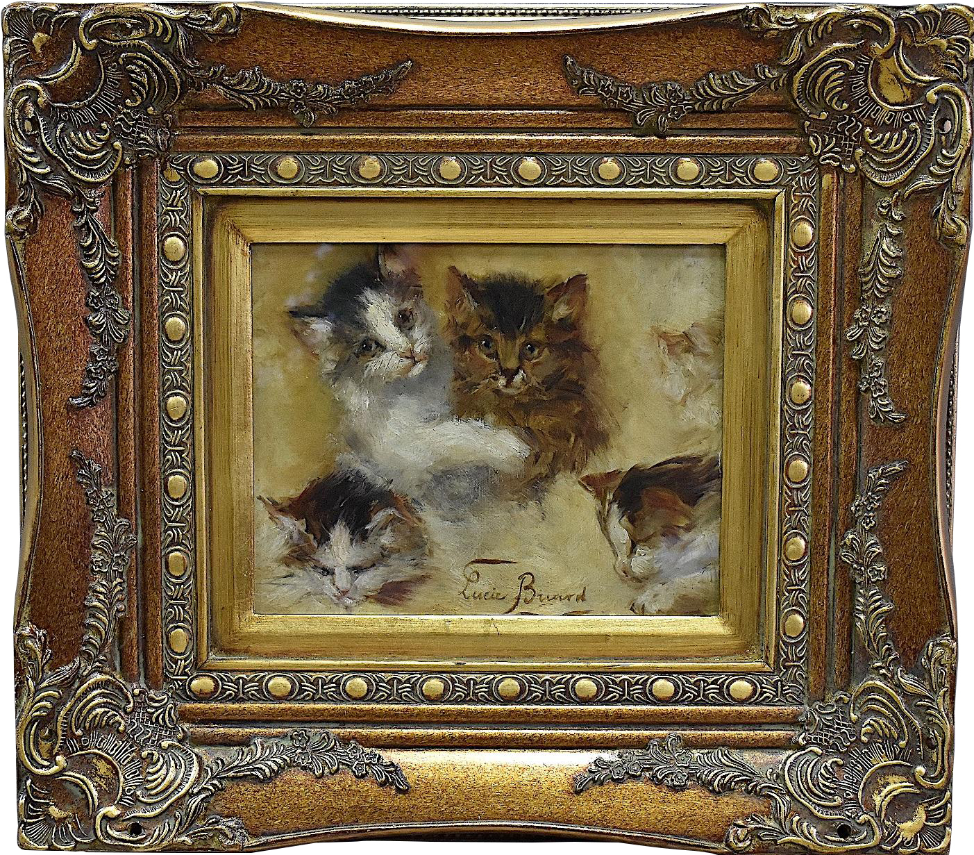 Lucie Briard (19th - 20th C.) Oil on Cooper