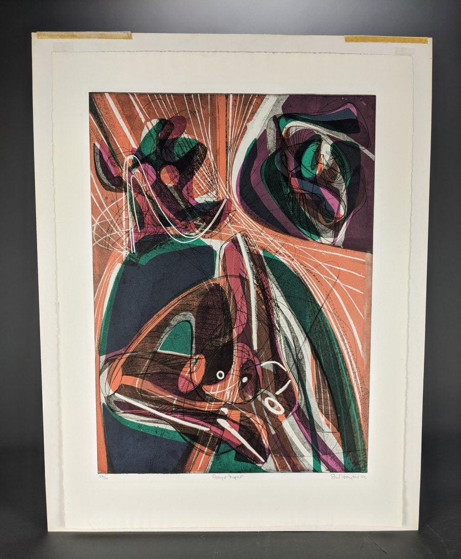 Hayter. Engraving/Etching. Day and Night. 1952