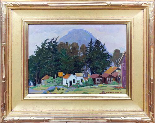 JESSIE ARMS BOTKE, Cabins Morro Bay, Oil on panel