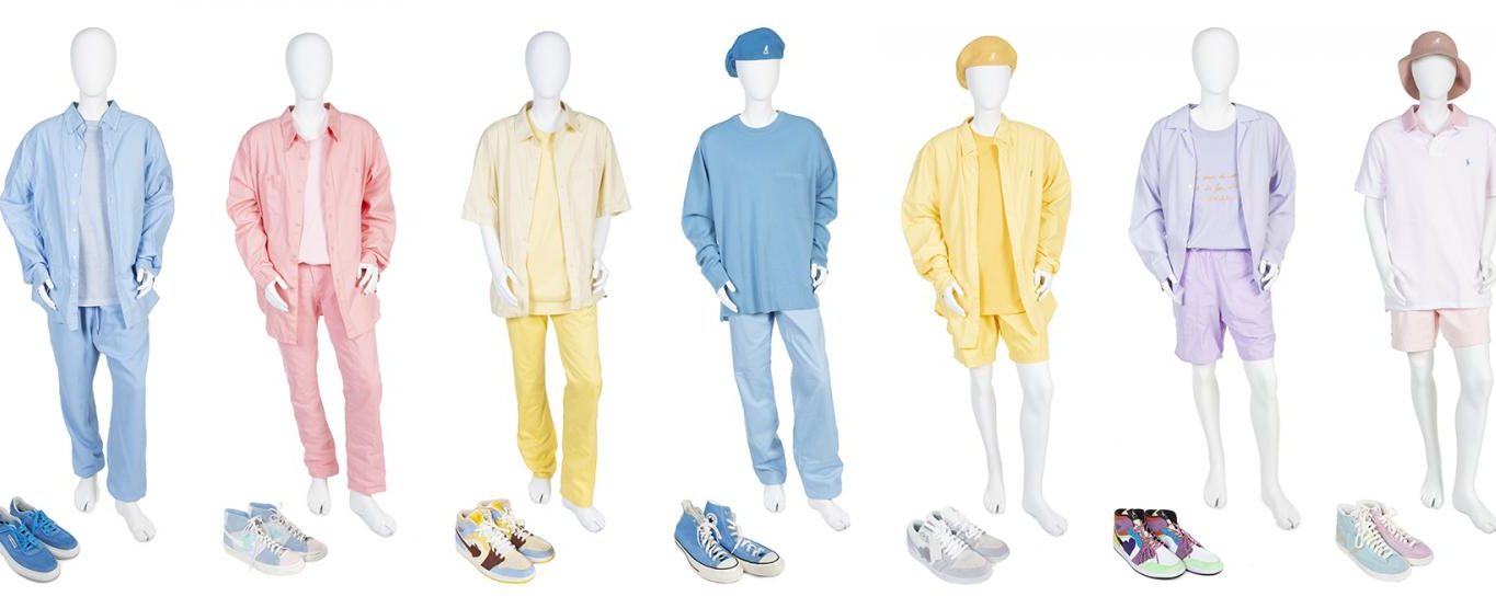BTS DYNAMITE MUSIC VIDEO WORN ENSEMBLES