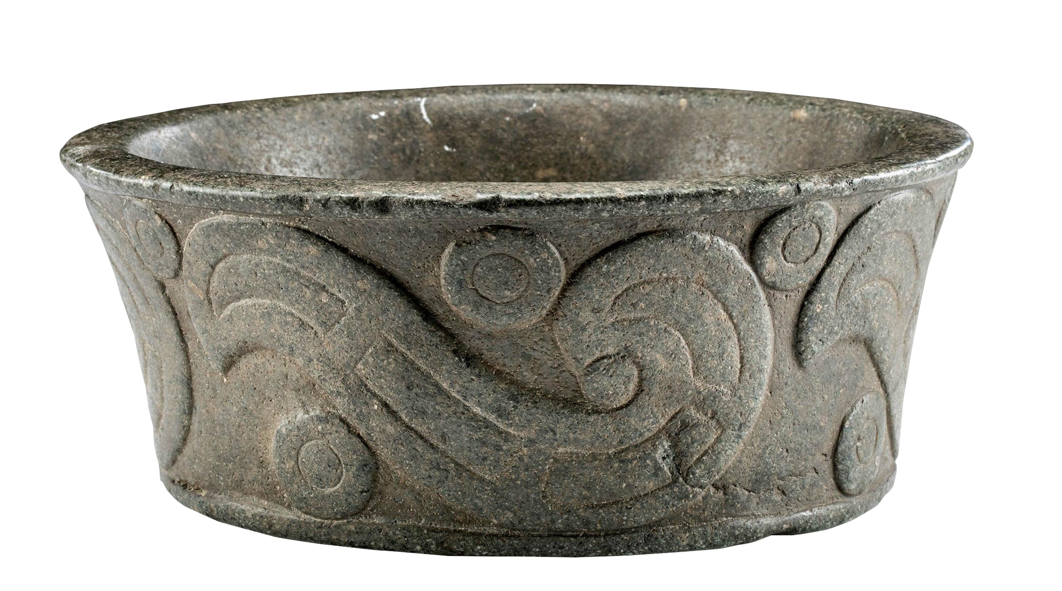 Very Fine Decorated Mapuche Stone Bowl