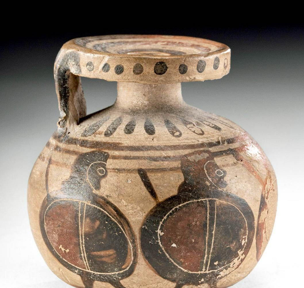 Corinthian Aryballos Shielded Warriors, 1948 Provenance