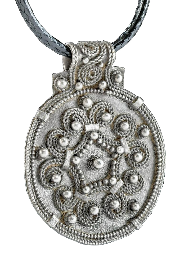 9th C. Viking Silver Bracteate Pendant