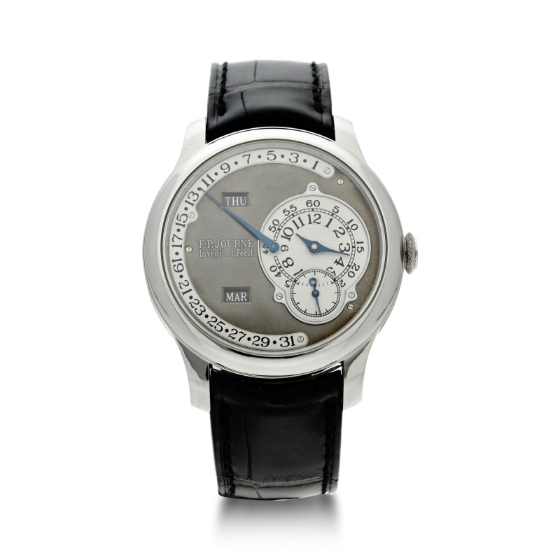 F.p. Journe Octa Calendrier Ruthenium, A Limited Edition Platinum Annual Calendar Wristwatch With Retrograde Date, Circa 2004