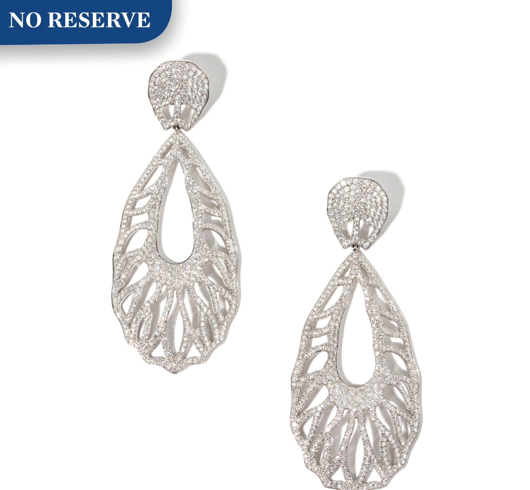 Palmiero - Pair of Diamond Pendant-Earrings