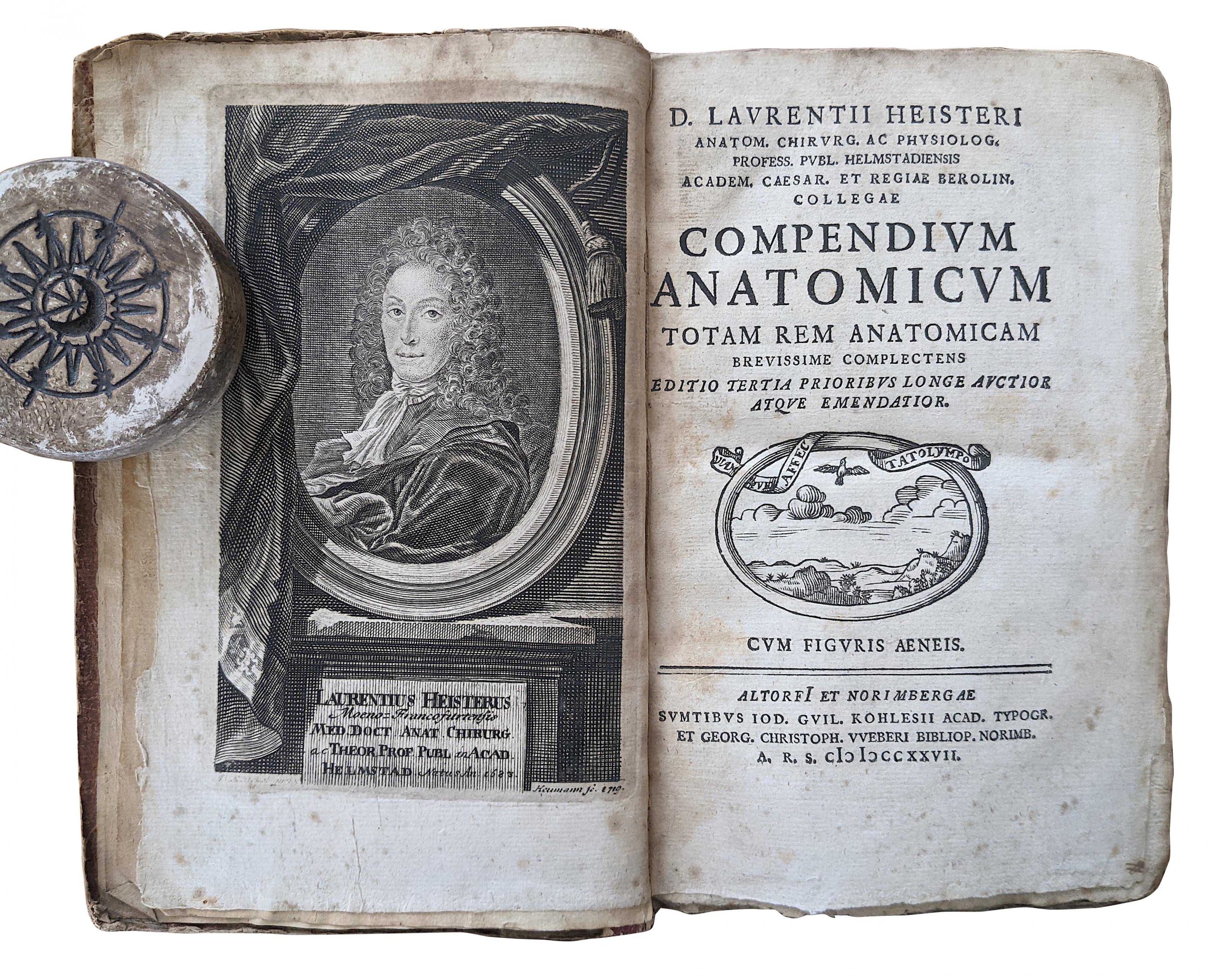 Antique Book Medical Book HEISTER LAURENCE Anatomy, 1727