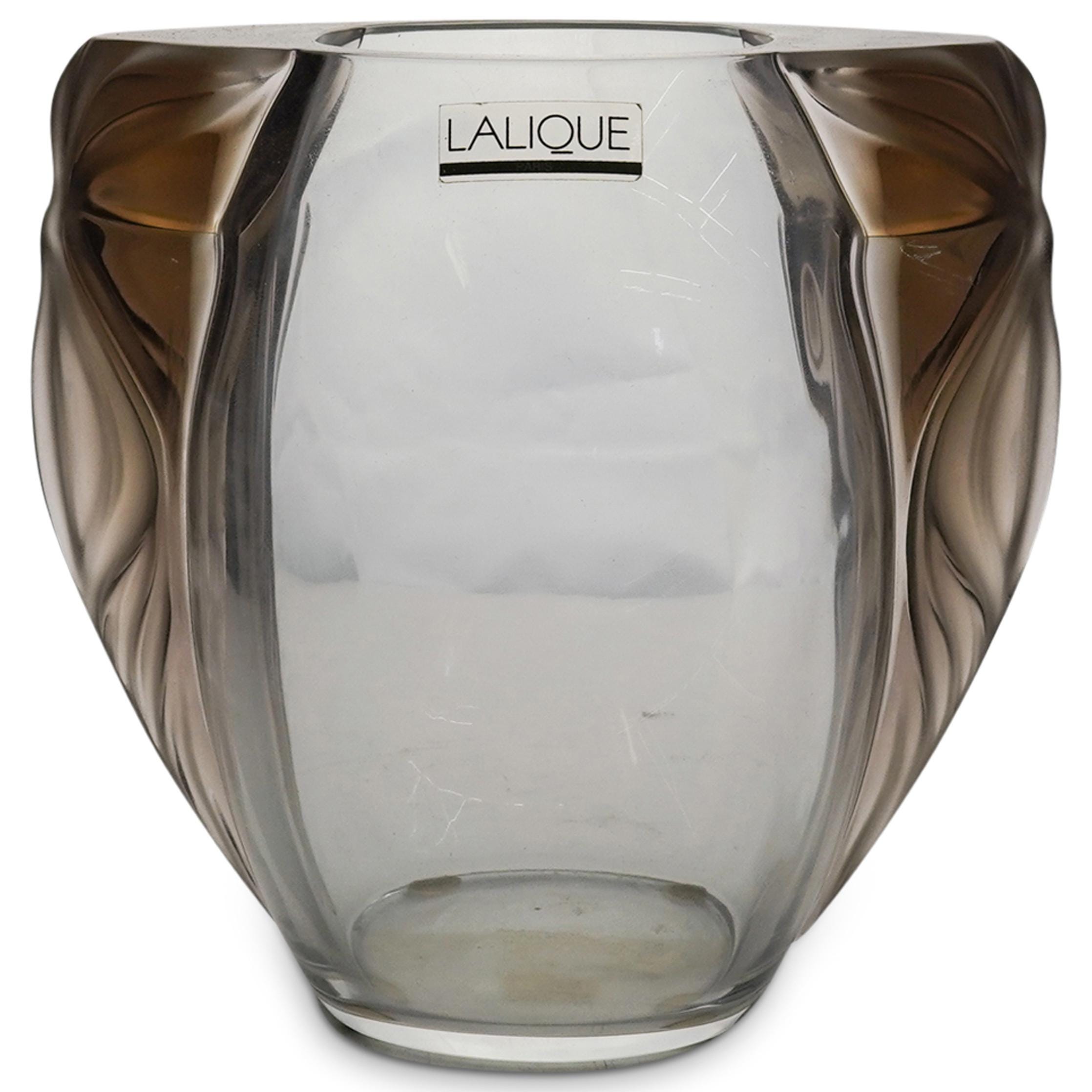 Lalique Glass Amethyst Vase