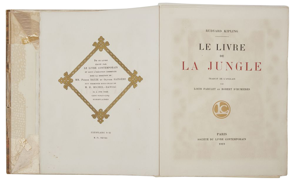 Rare Book - Rudyard KIPLING Le Livre de La Jungle