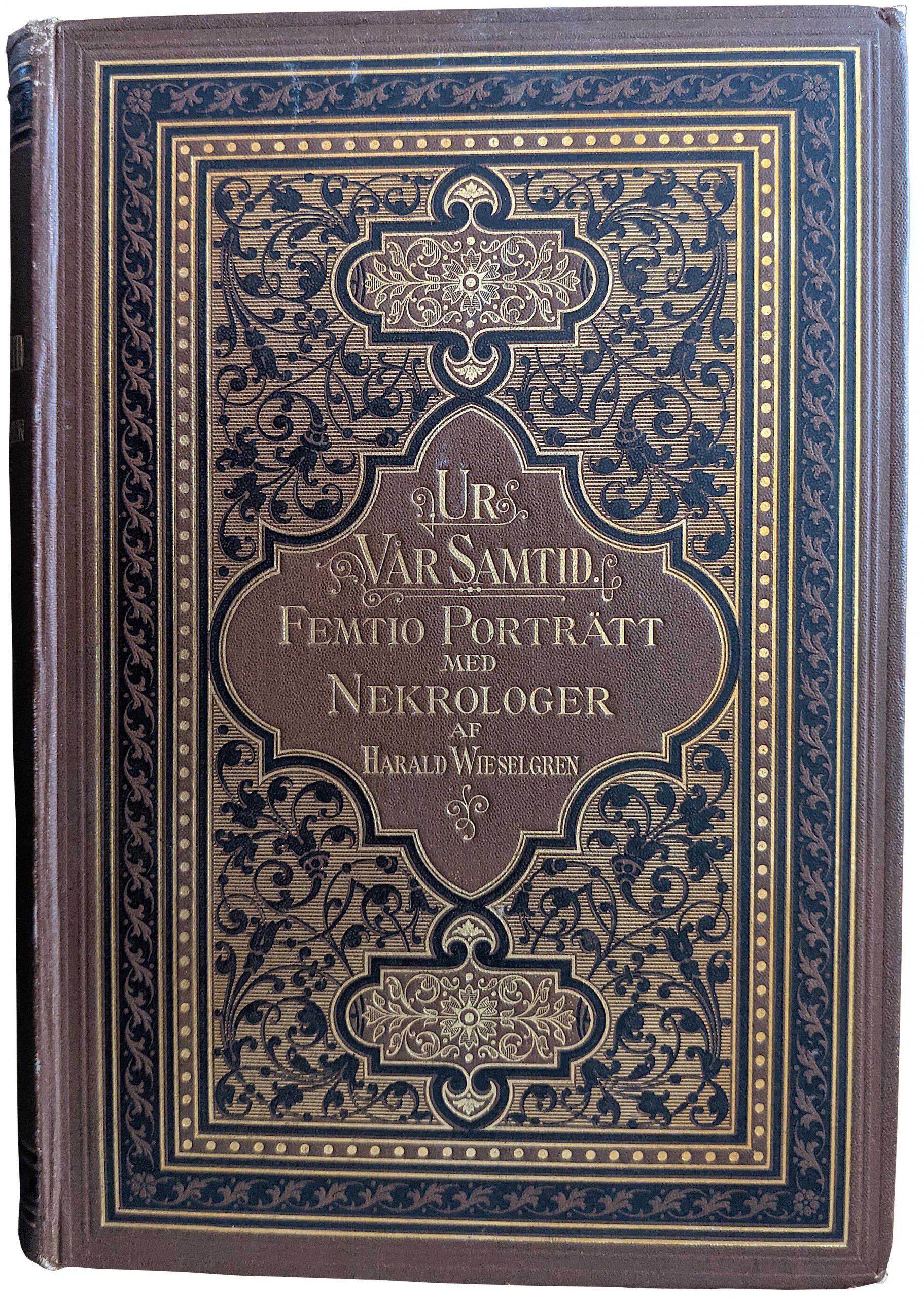 Important 1880 Book in Swedish Famous Necrologist