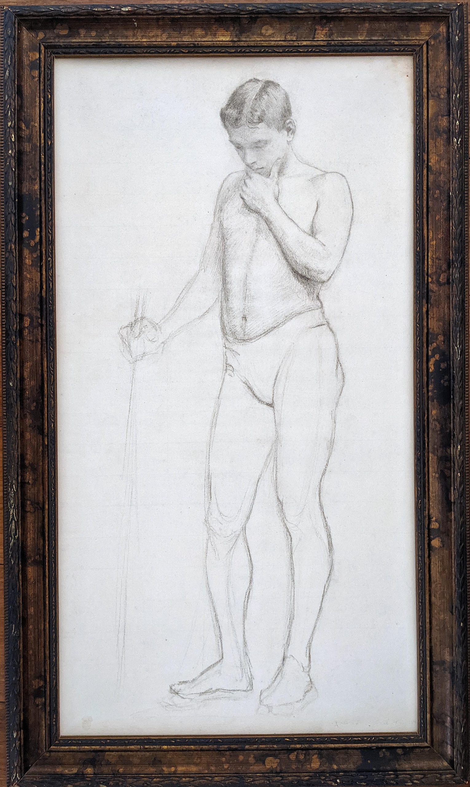 Antique Original Drawing Nude ASHCAN SCHOOL, New York