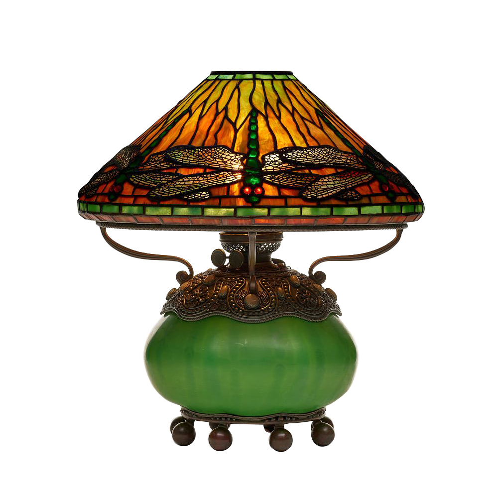 Tiffany Studios, Dragonfly table lamp