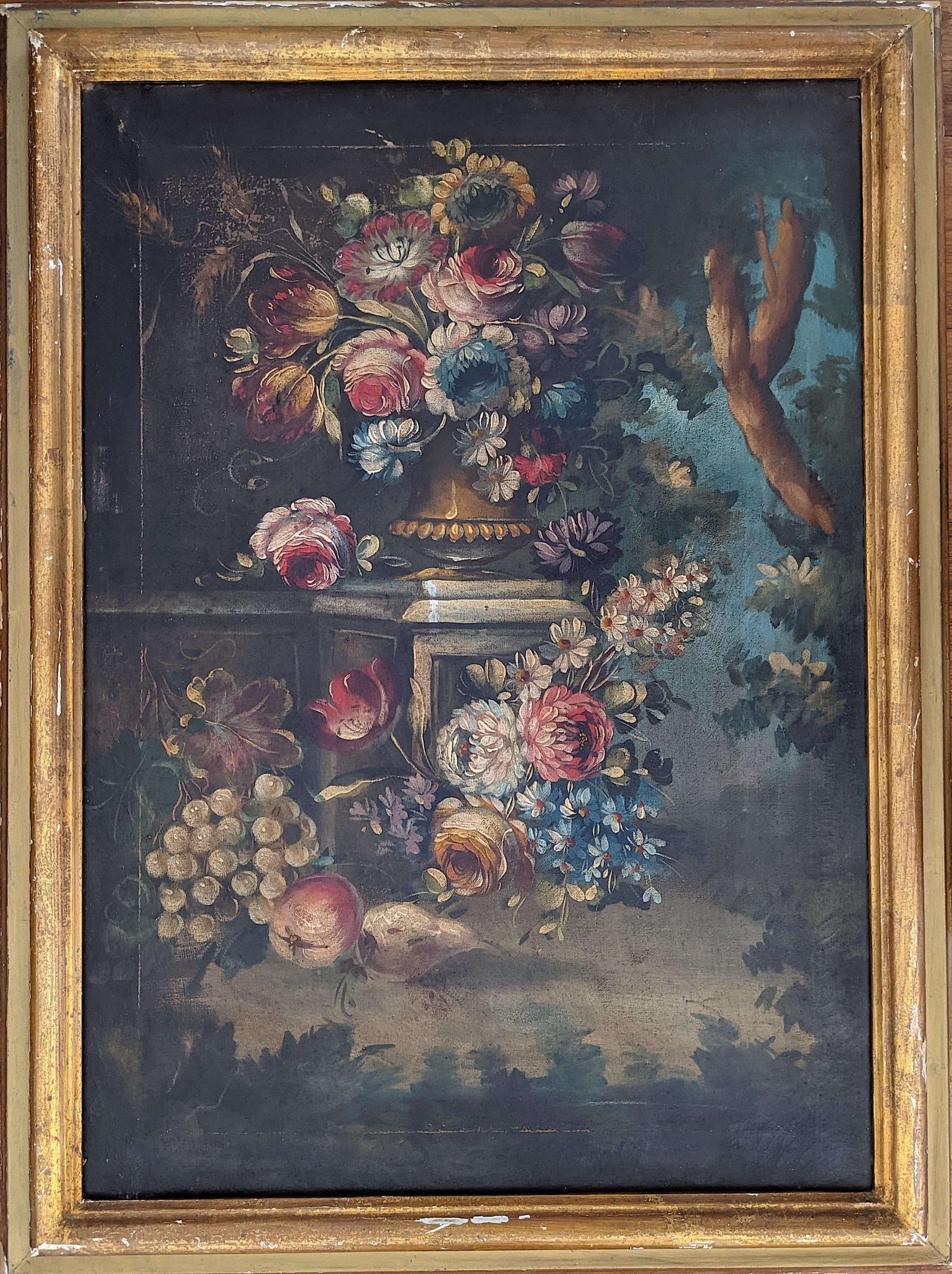 Antique Dutch School Floral Still Life Late 18th Century