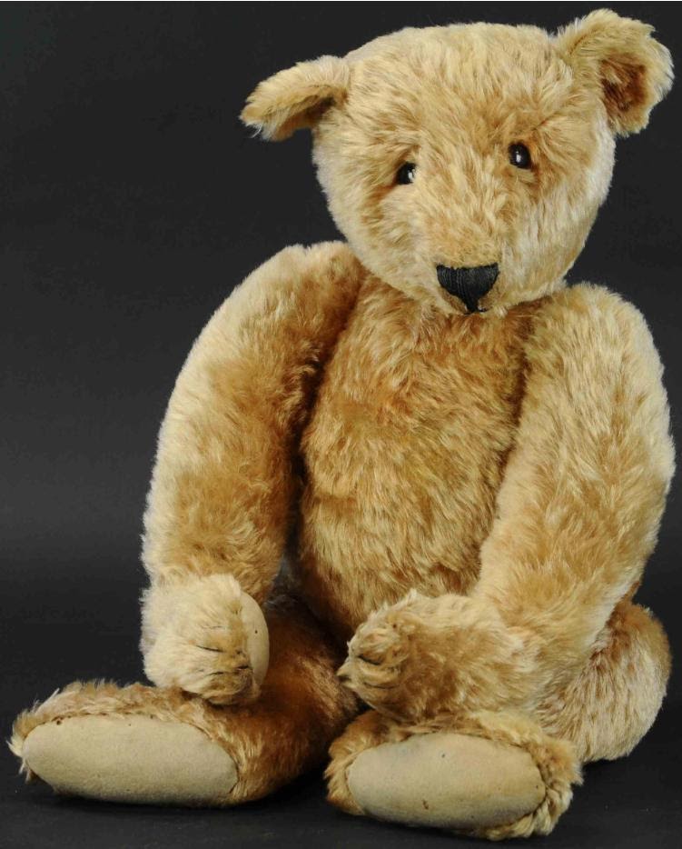 Steiff "cone-nosed" teddy bear circa 1905. Brought to auction in 2020 by Bertoia Auctions. Photo from LiveAuctioneers.