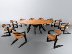Wendell Castle (1932-2018) Seven Days of the Week Dining Table and Ten Chairs, 1997