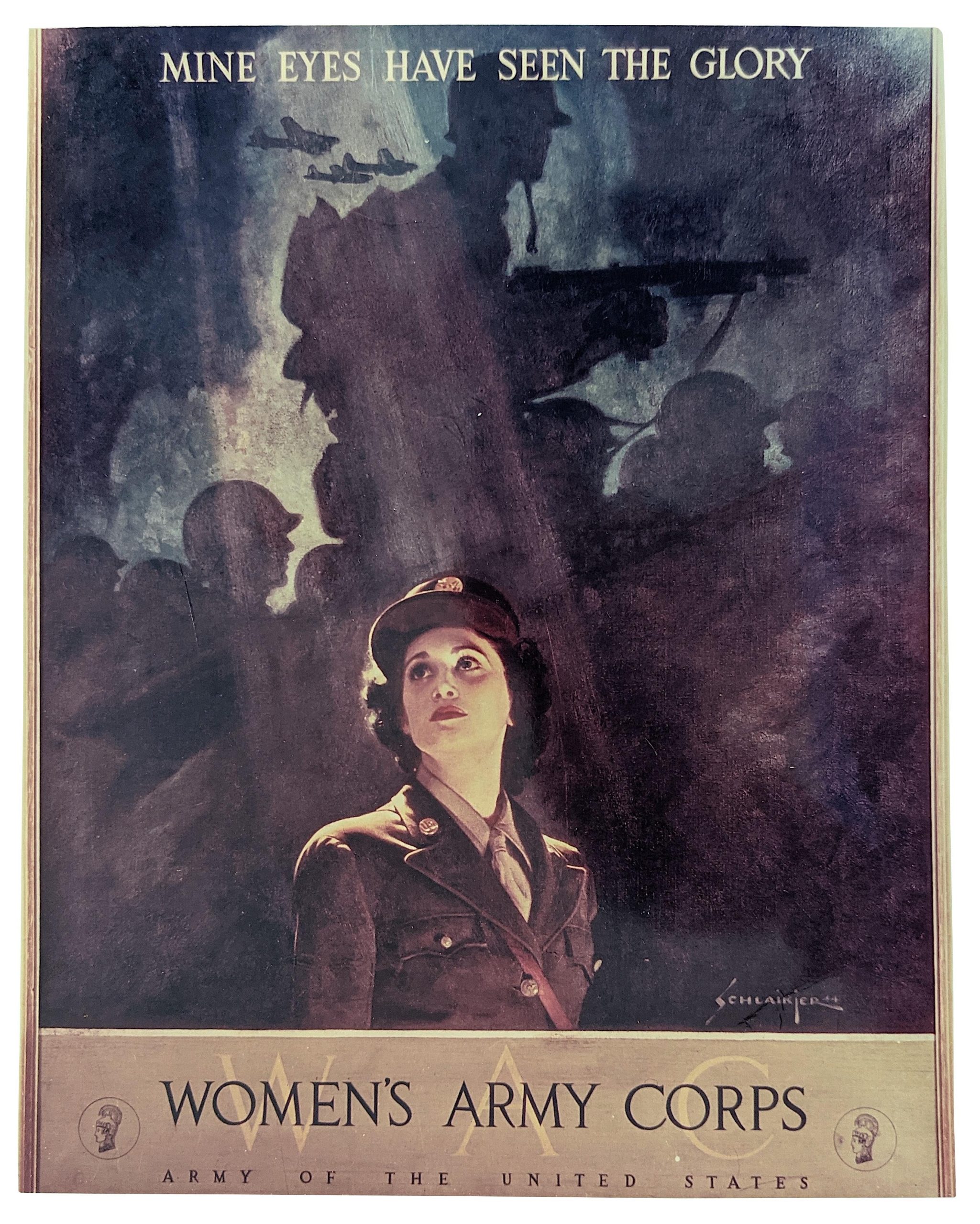 Vintage Kodak Photograph WOMEN'S ARMY CORP Sign
