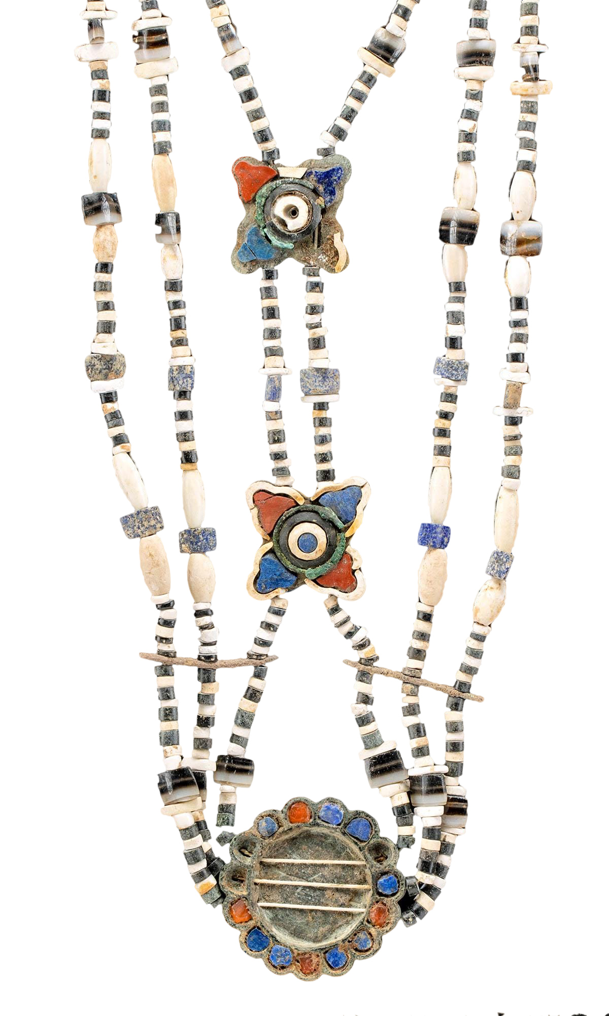 Bactrian Stone & Shell Bead Necklace, ex-Christie's