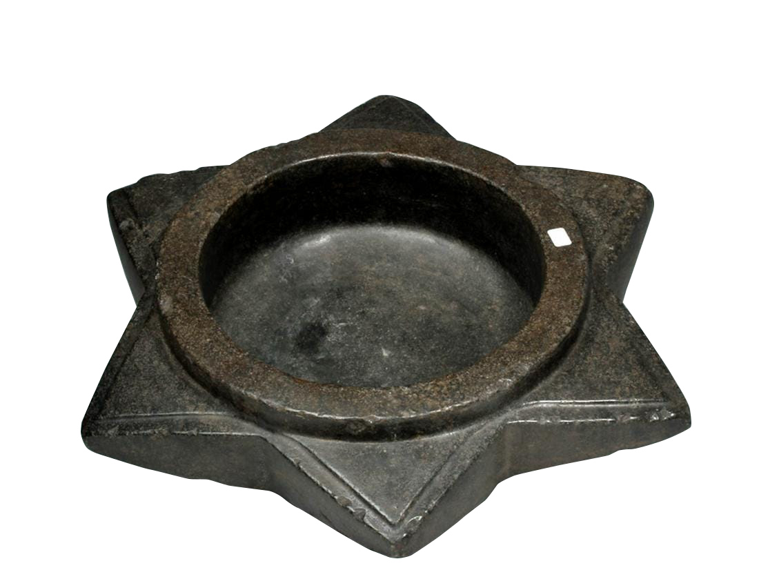 Massive Inca Stone Star-Shaped Mortar