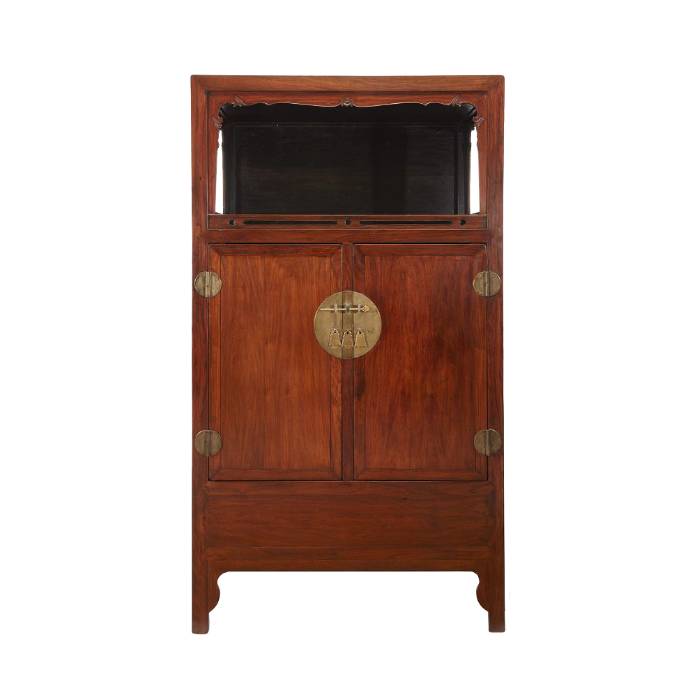 A Chinese Huanghuali and hardwood display cabinet, Lianggegui 19th/20th Century with later alterations