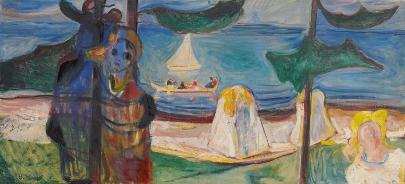 Edvard Munch Summer Day or Embrace on the Beach (The Linde Frieze)