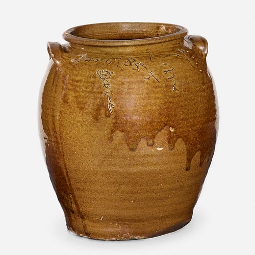 David Drake (Dave the Potter) for Lewis Miles Pottery, Rare storage jar
