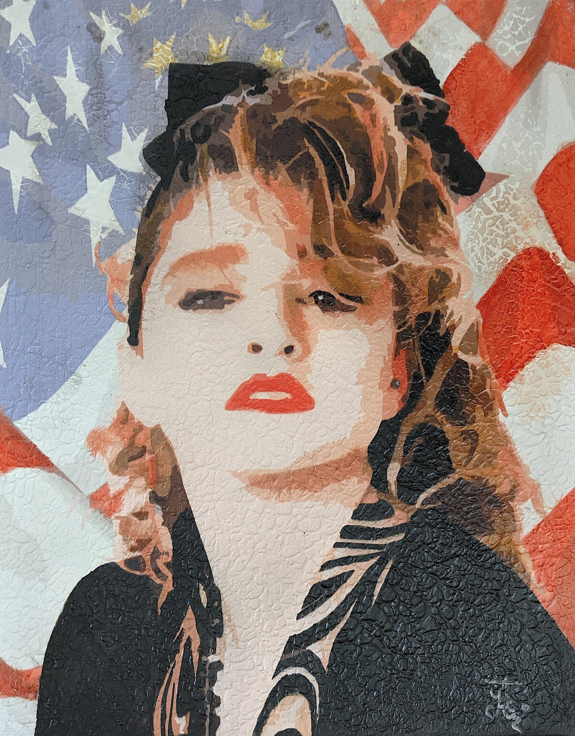 Original Oil Pop Art MADONA By Jorge Torres G