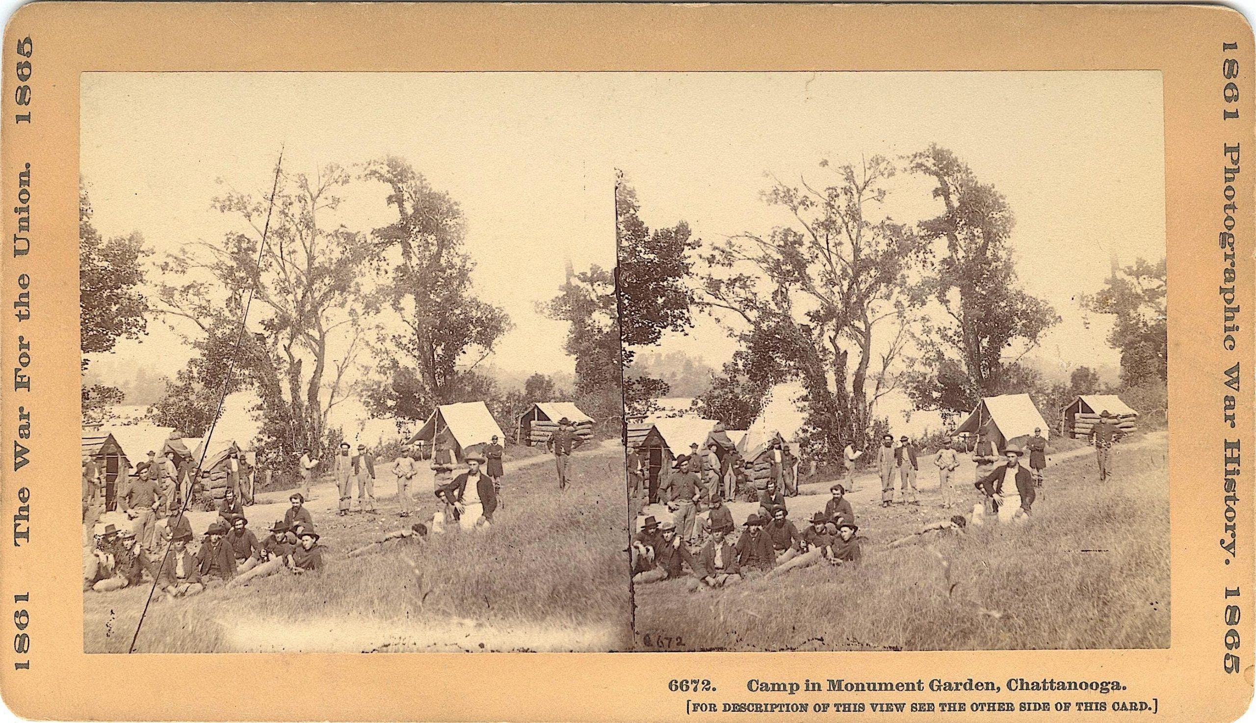 Antique Real Photo Stereoview Civil War Chattanooga
