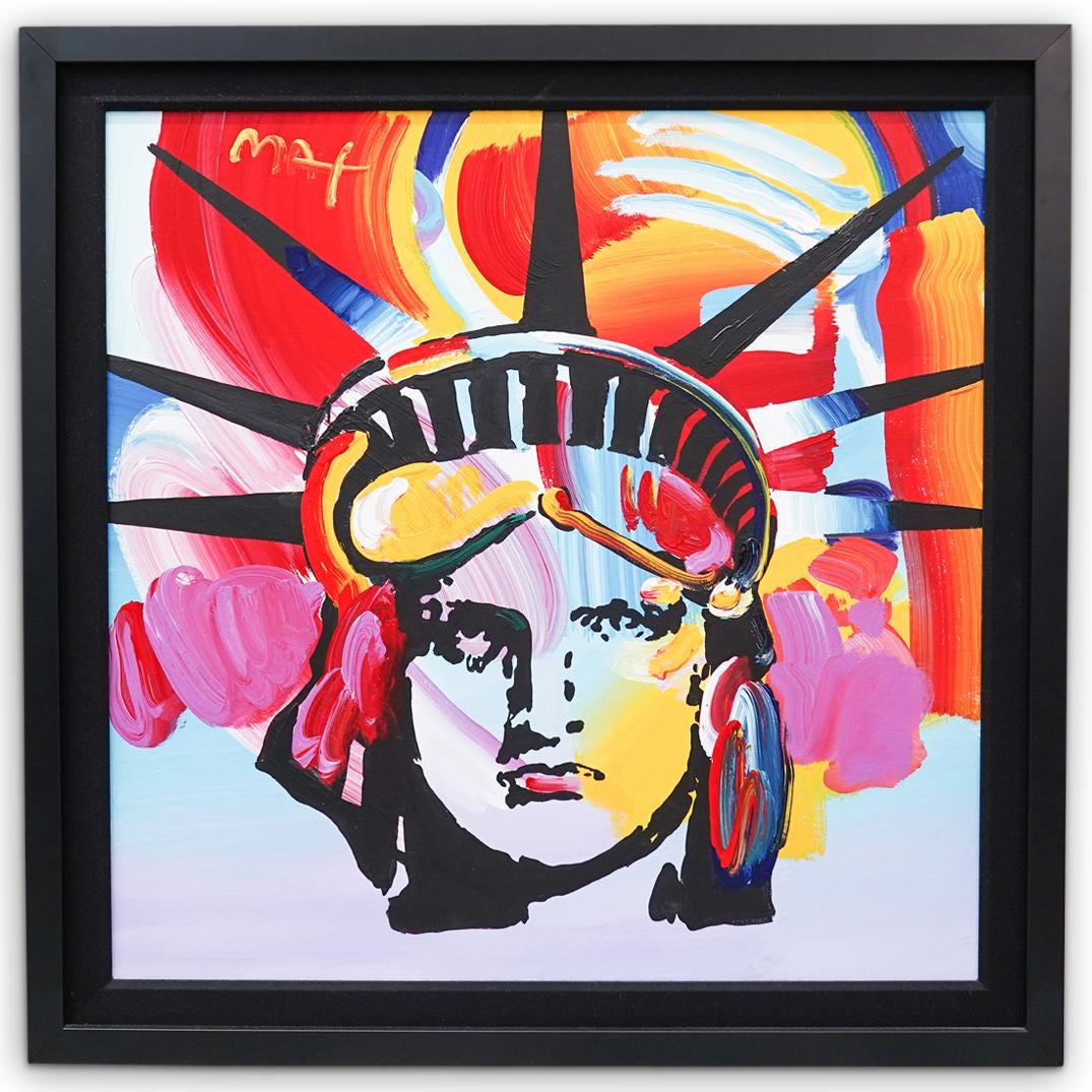 Peter Max (American b. 1937) "Delta" Acrylic On Canvas