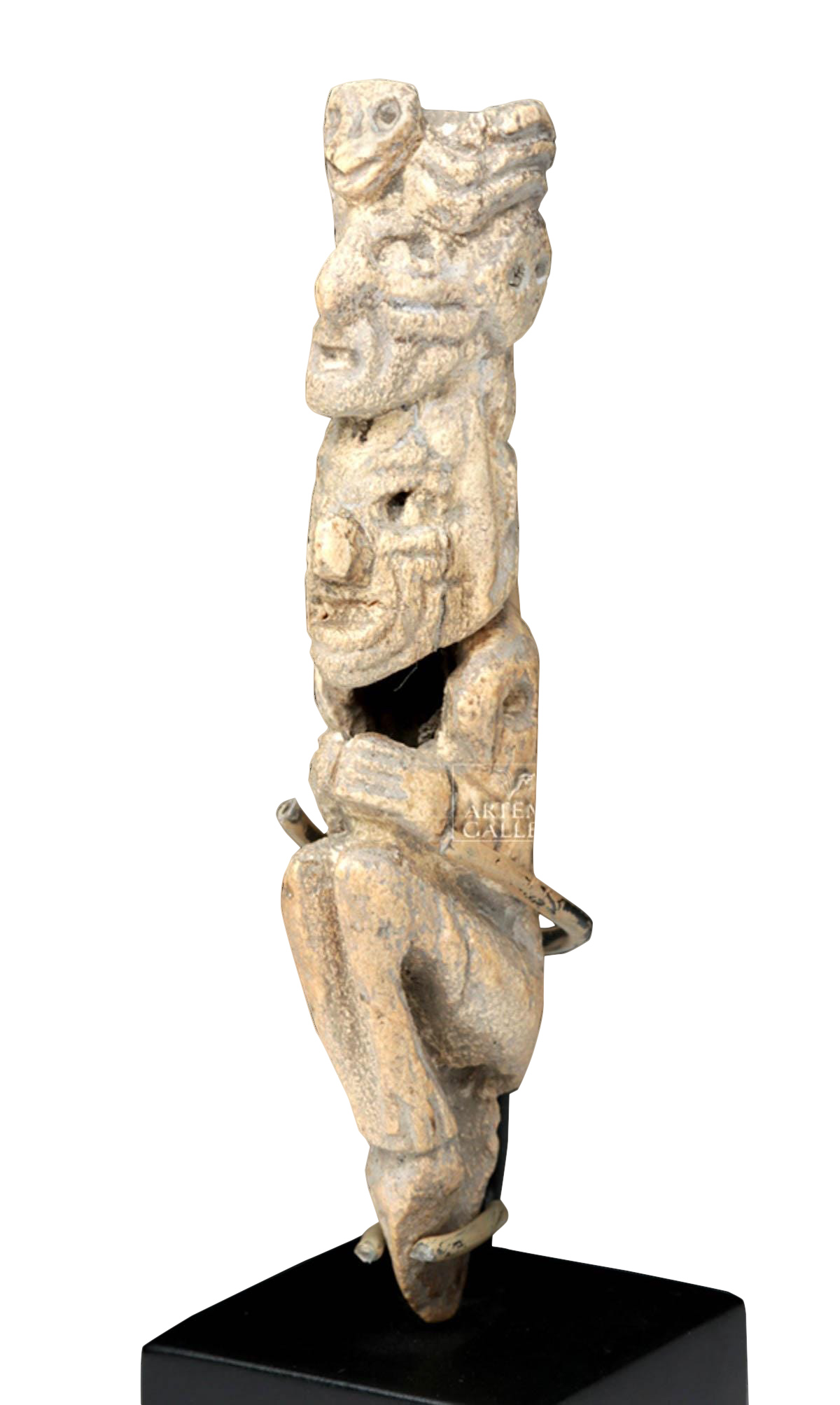 La Tolita Carved Bone Figure - Mummified Lord-King
