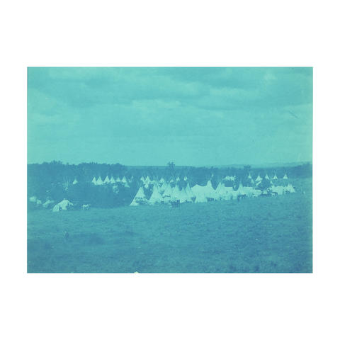 A GROUP OF CURTIS CYANOTYPES FROM VOLUME VI OF NORTH AMERICAN INDIAN. CURTIS, EDWARD S. 1872-1954.