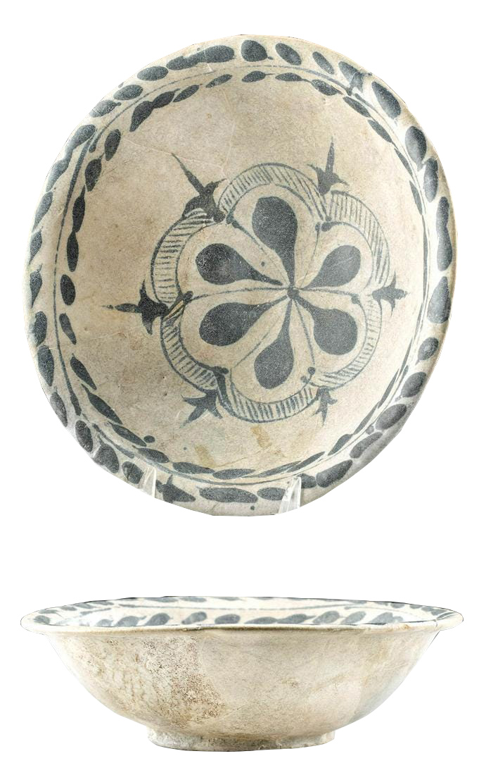 Abbasid Tin Glazed Ware Pottery Bowl, ex-Christie's