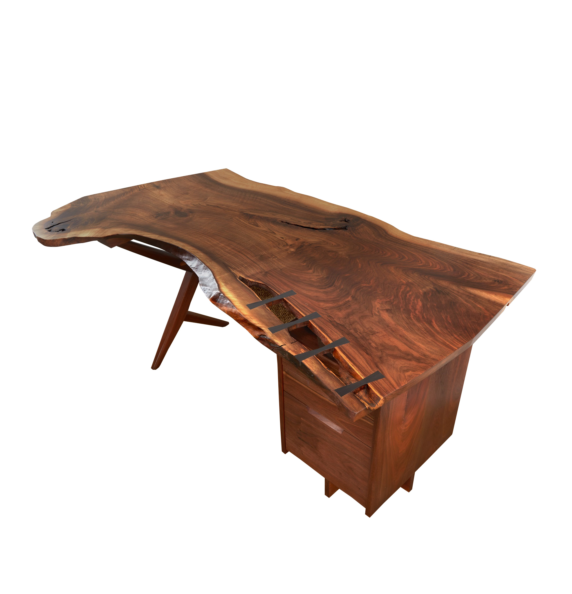 George Nakashima Exceptional "Conoid" Desk, New Hope, Pennsylvania, 1961
