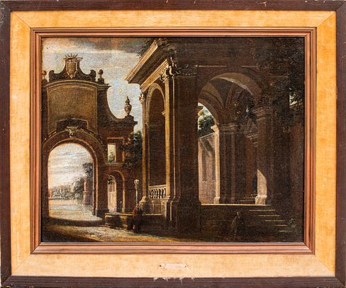 Viviano Codazzi "Capriccio" Oil on Canvas, 17th C.