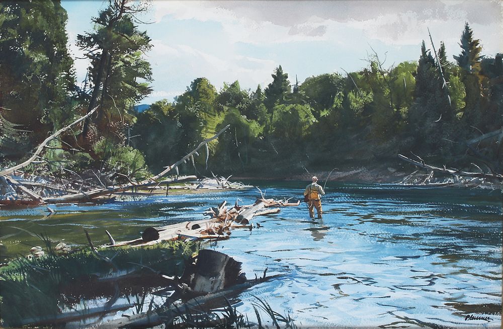 Ogden M. Pleissner (1905-1983), June Trout Fishing