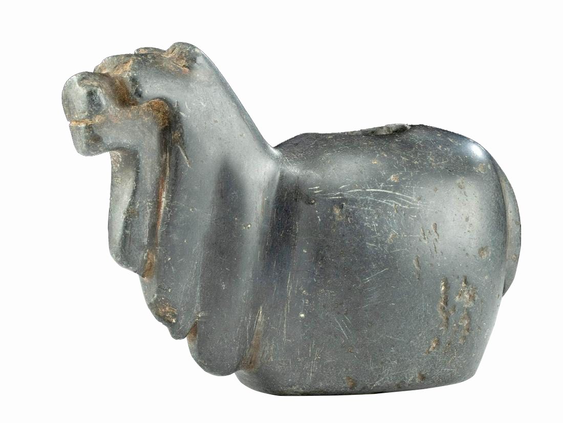 Inca Stone Llama Canopa w/ Cinnabar, ex Sotheby's