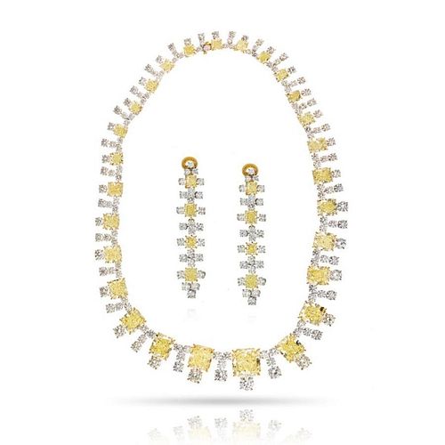 PLATINUM & 18K YELLOW GOLD 94.65 CARATS OF FANCY