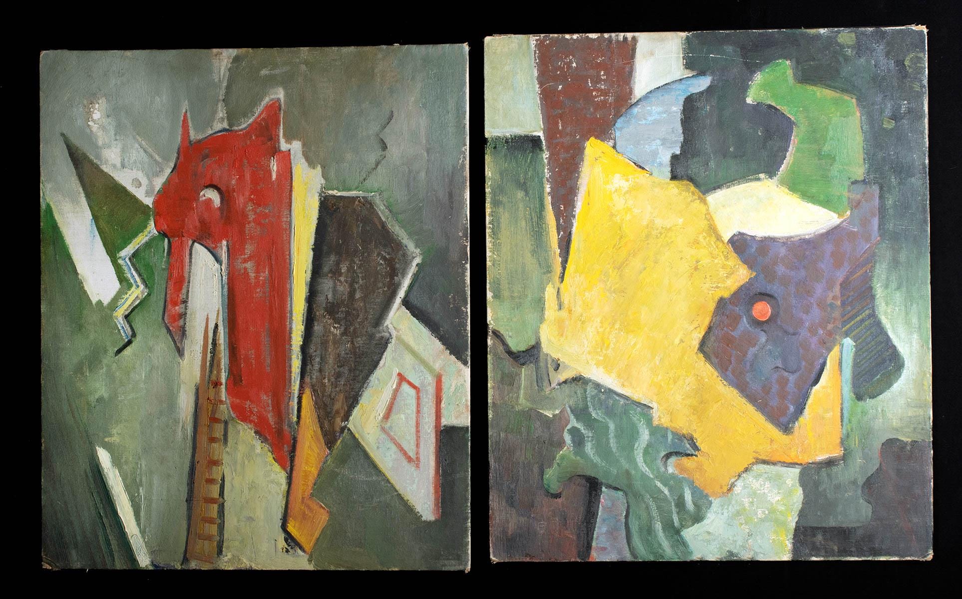 Lot of 2 William Draper Abstract Paintings, ca. 1930s