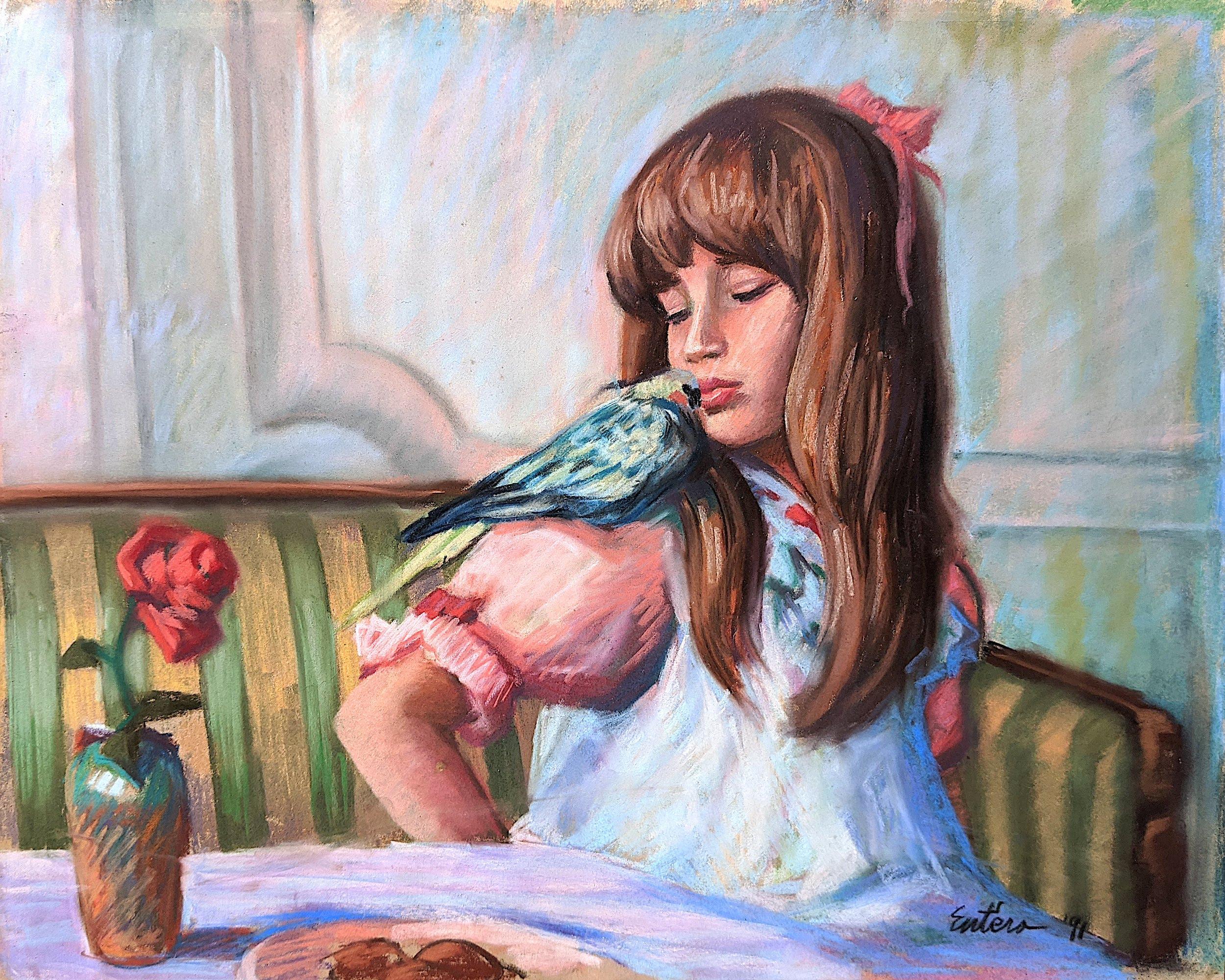 Authentic Pastel Painting by Californian Artist Entéra, 91