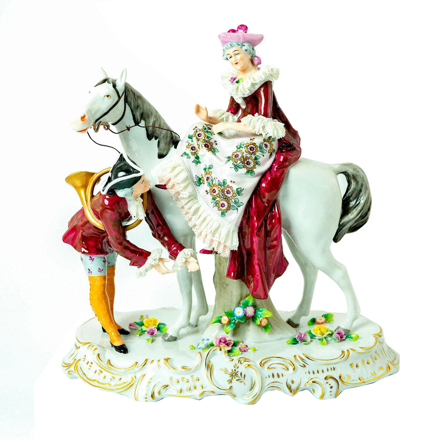 Sitzendorf Porcelain Lace Figurine