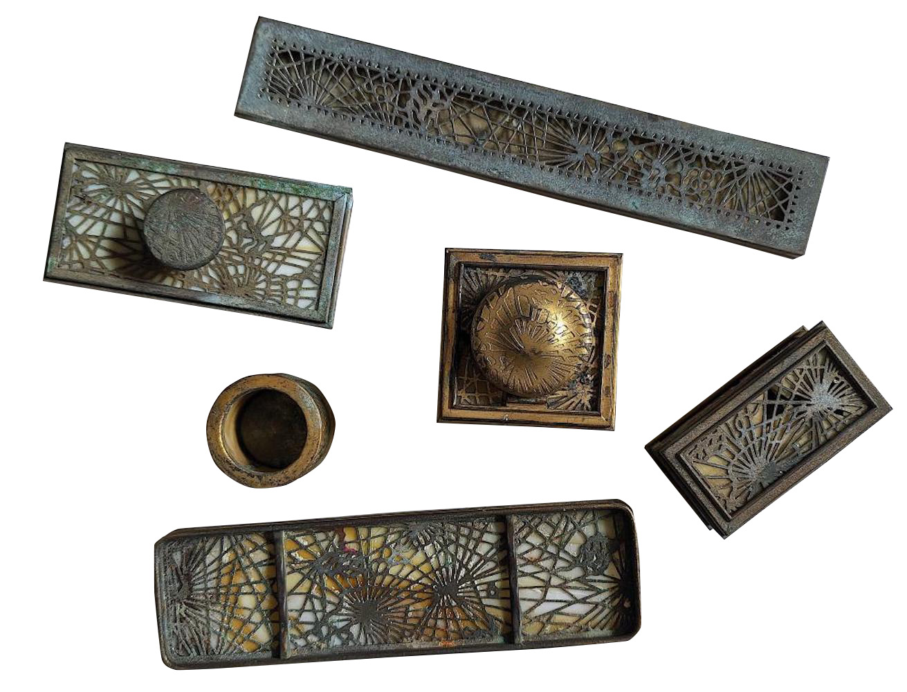 Antique Tiffany Studios Desk Set