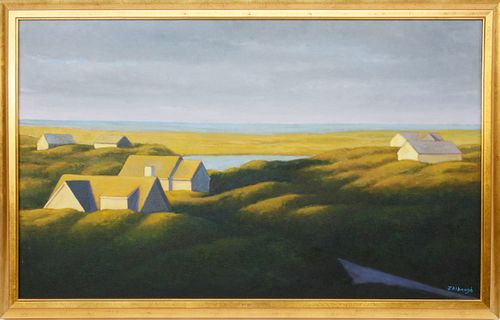 Joan Albaugh Oil on Canvas View Over Tom Nevers Pond