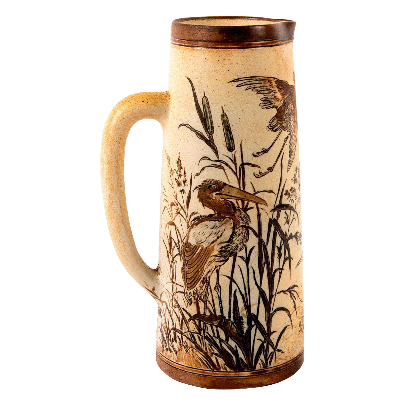 Rare Martin Brothers Pottery Pitcher, Birds