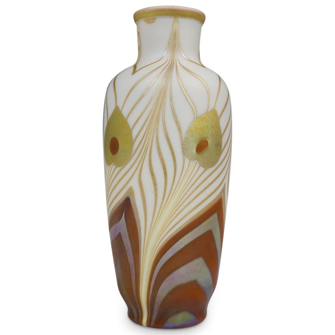 Rare Steuben Calcite w/ Gold Aurene Vase