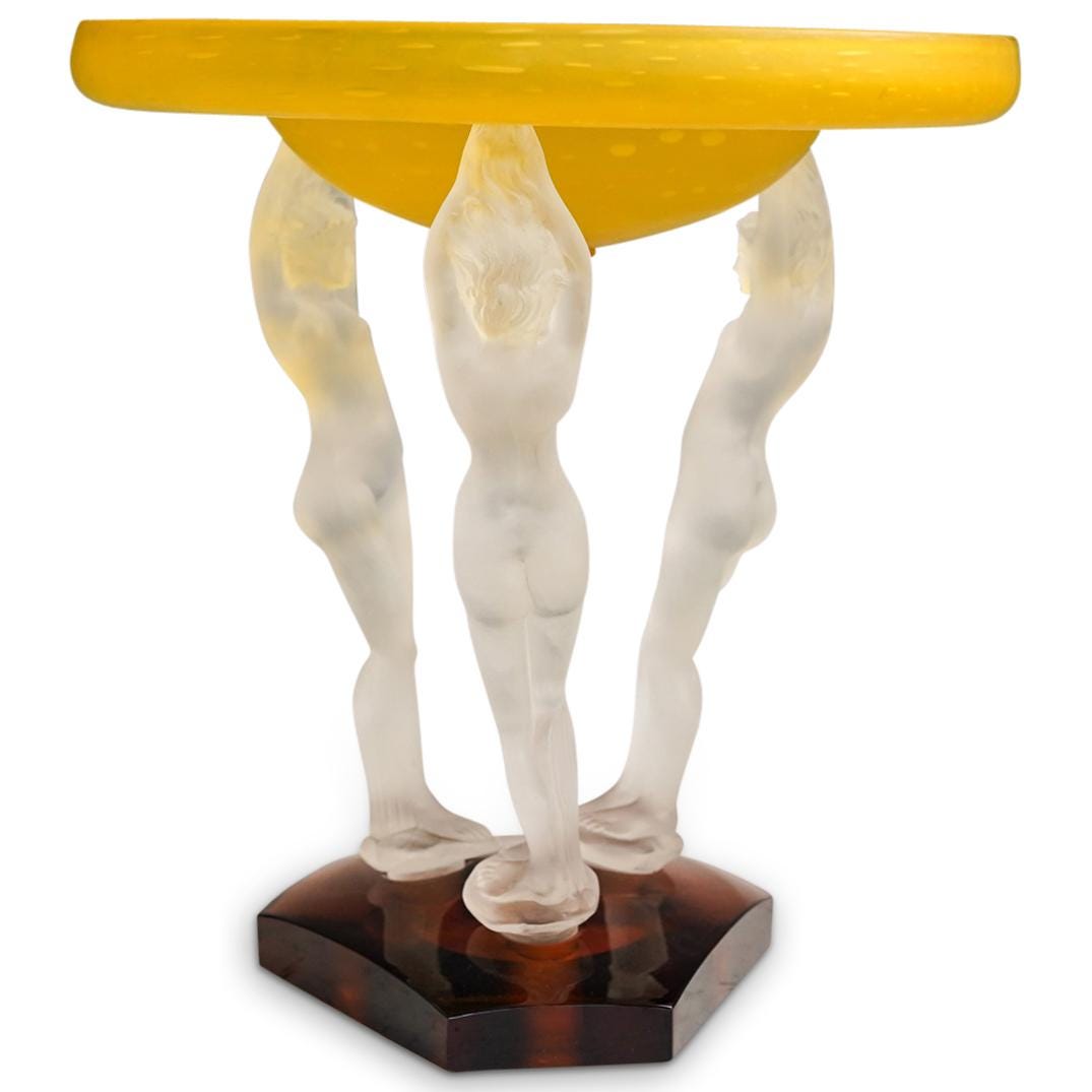 Steuben "Diving Lady" Figural Centerpiece Bowl