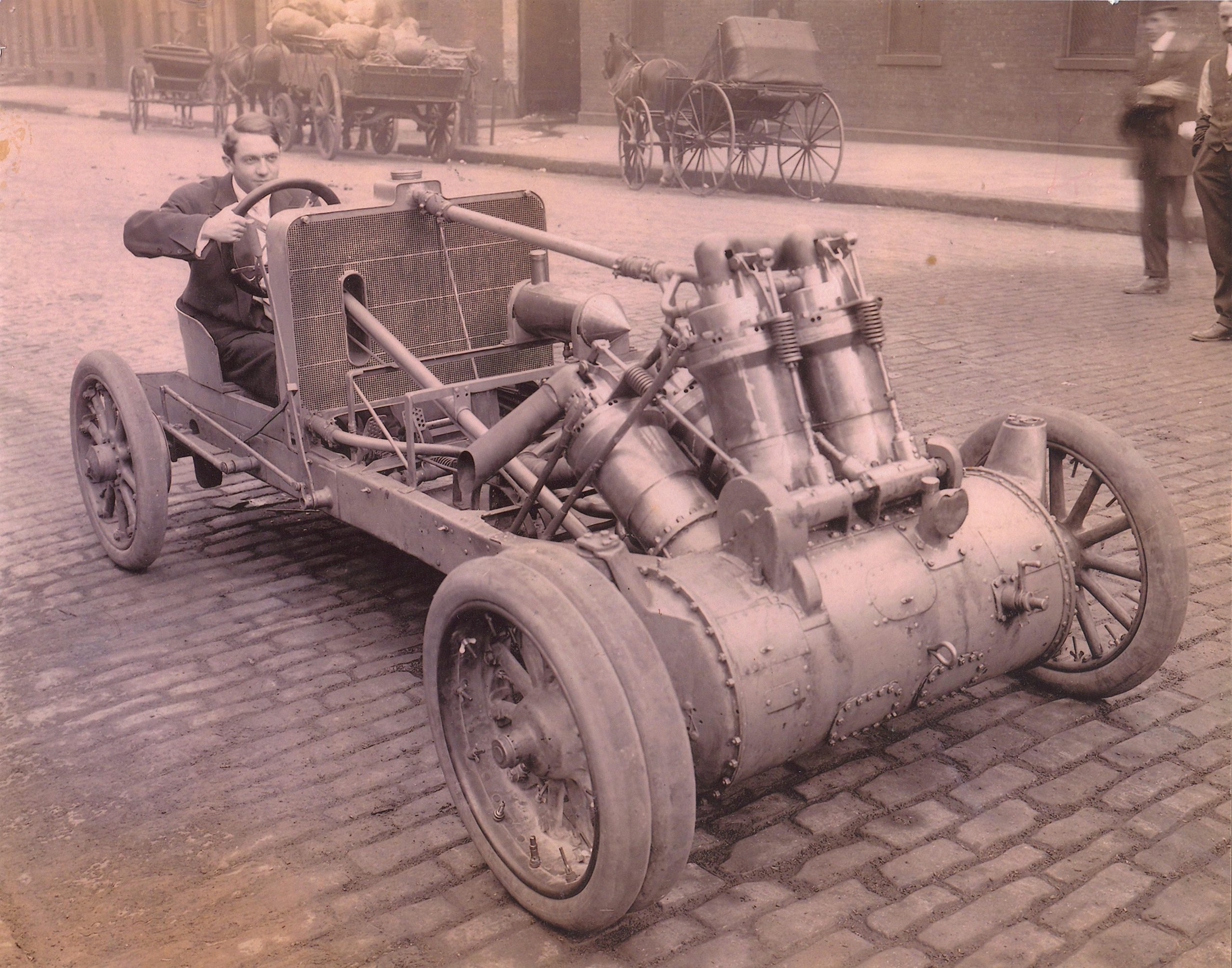 Vintage Real Photo Car Racing Pioneers Auto, RARE