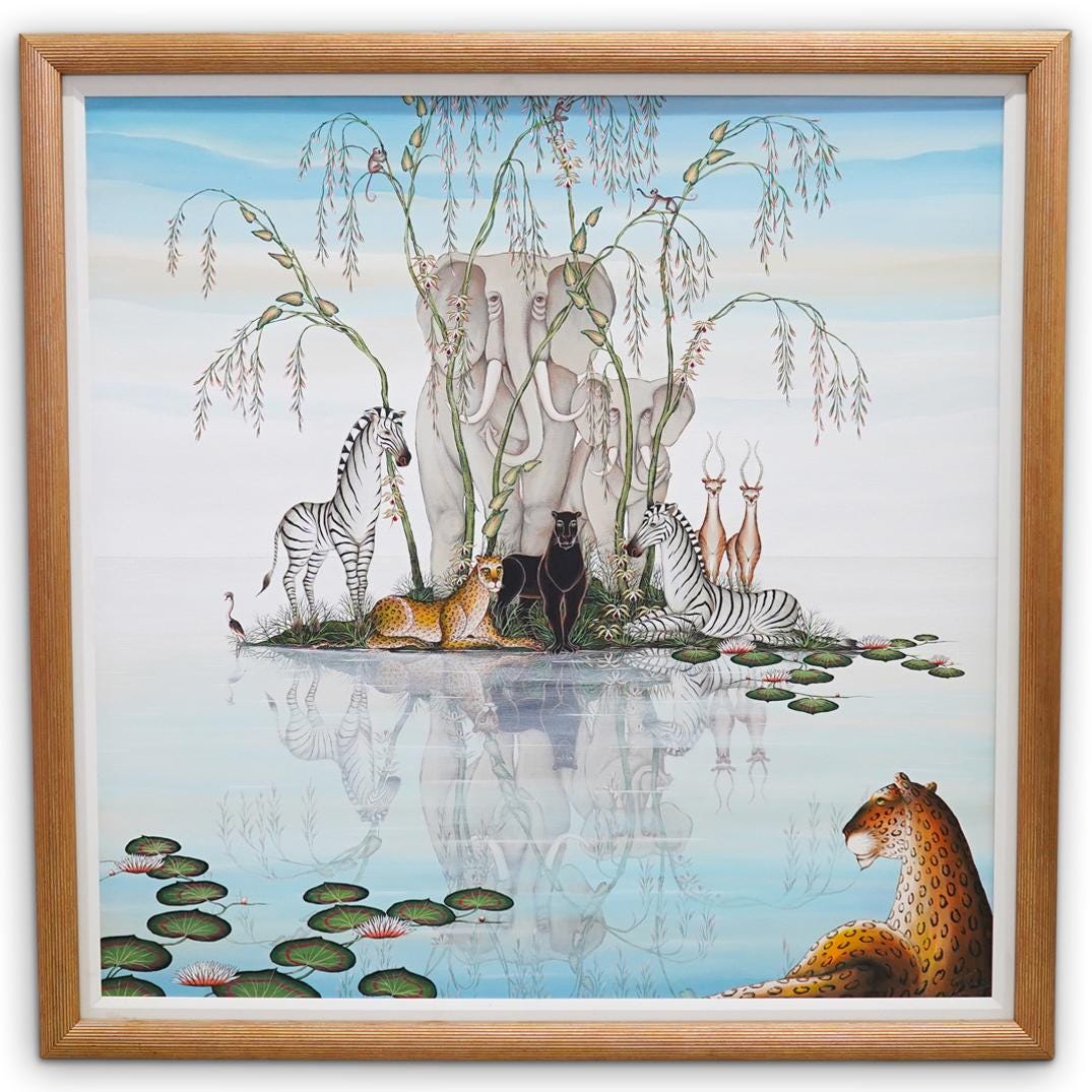 Gustavo Novoa "Summer Retreat" Acrylic Painting