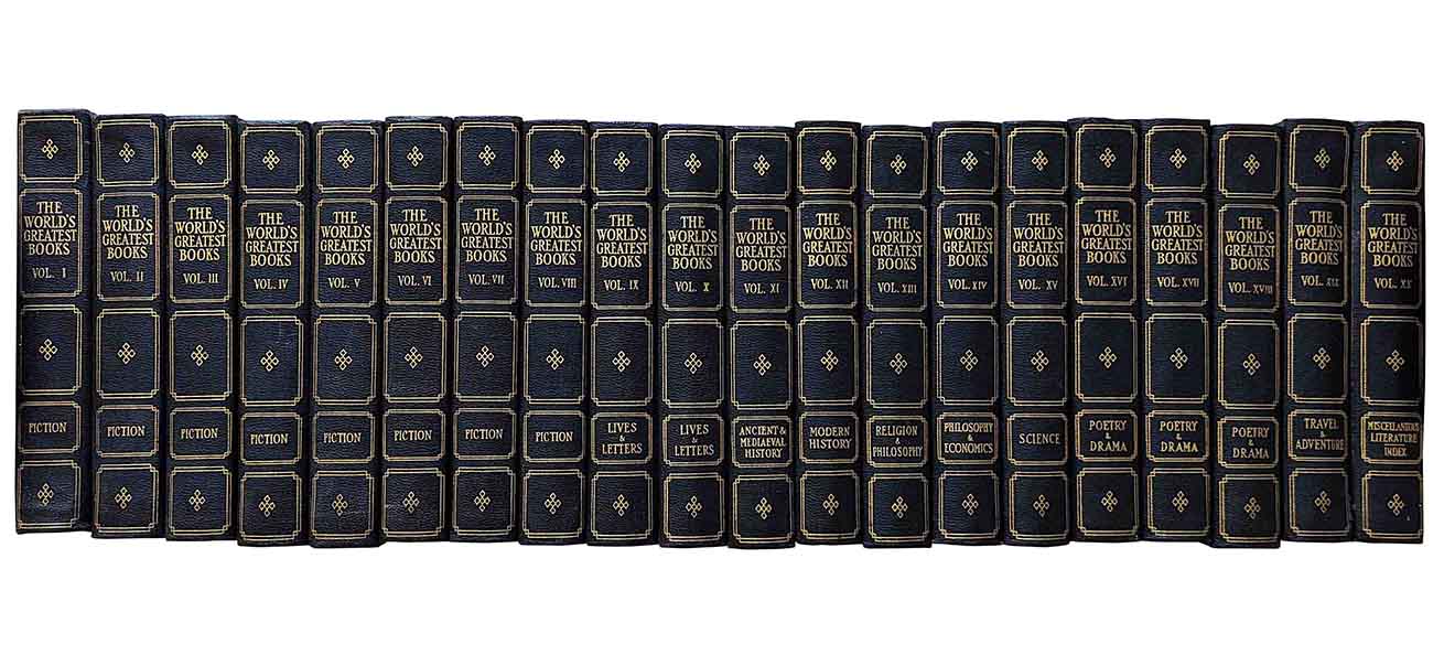 Antique Set 20 Books The World's Greatest Books, 1910